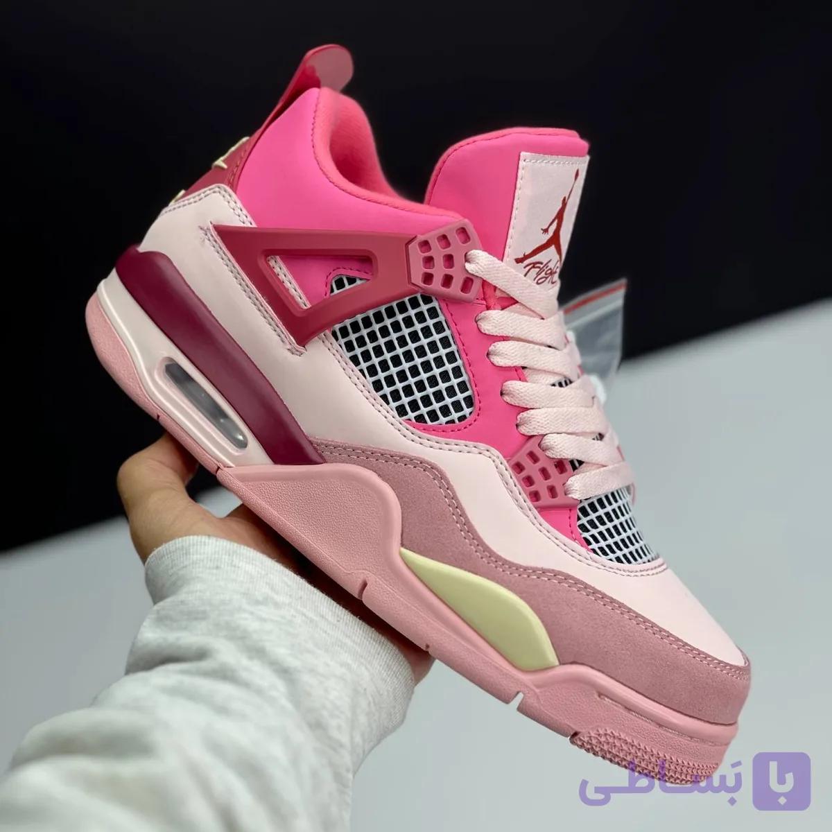 کفش نایک ایر جردن ۴ رترو صورتی Nike Air Jordan 4 Retro Pink — تصویر 1