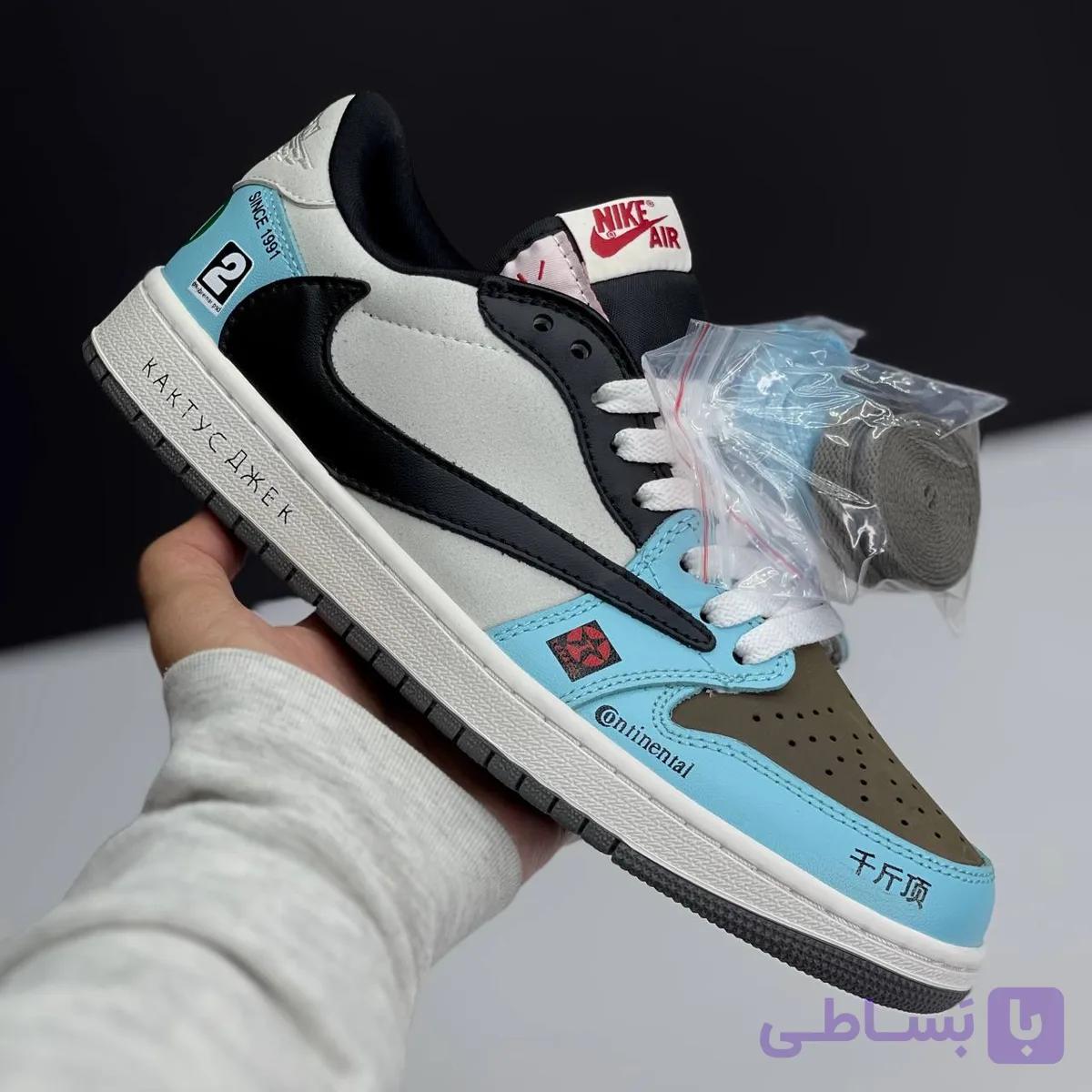 کفش نایک ایر جردن ۱ لو تراویس اسکات بی‌ ام‌ و Nike Air Jordan 1 Low Travis Scott BMW — تصویر 1