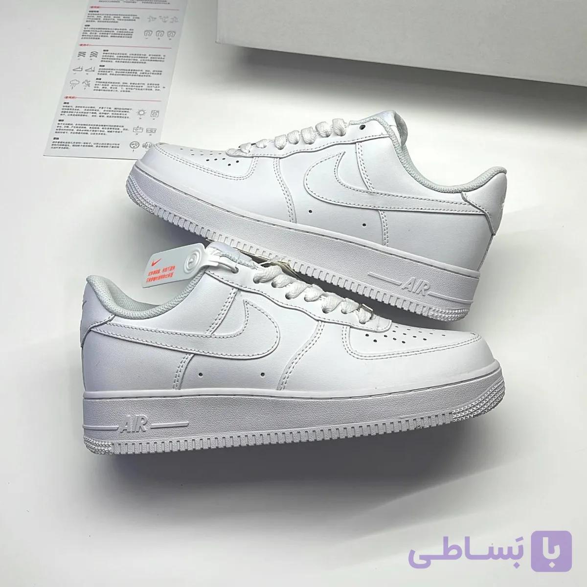نایک ایر فورس وان سفید تی ام Nike Air Force 1 White TM — تصویر 1
