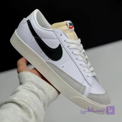 کفش نایک بلیزر لو سفید مشکی Nike Blazer Low White Black — تصویر 1