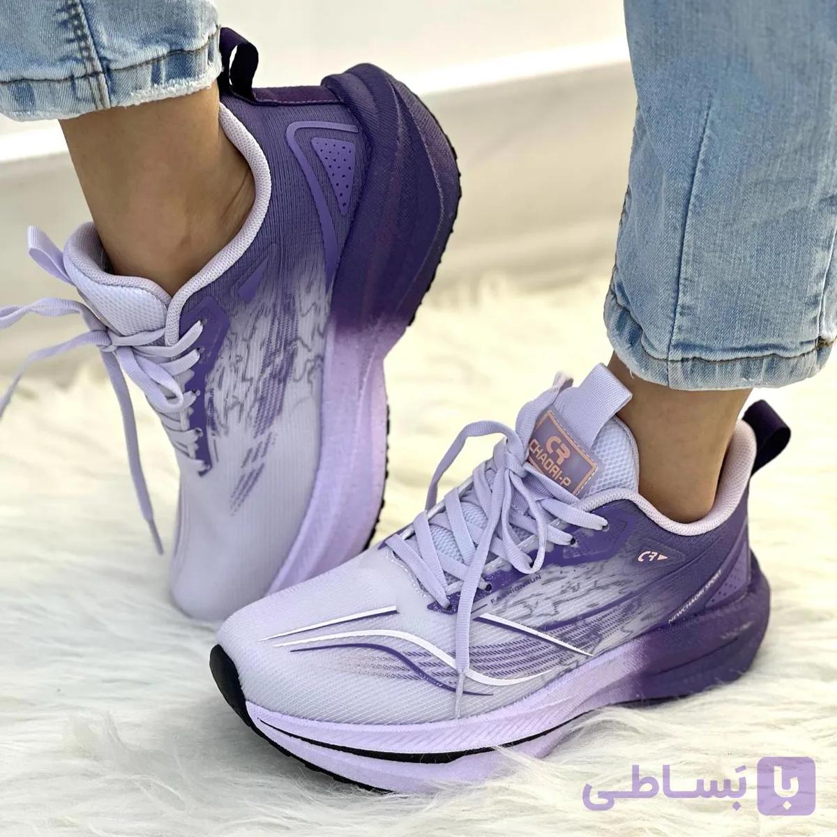کتونی رانینگ لژدار بنفش — تصویر 1