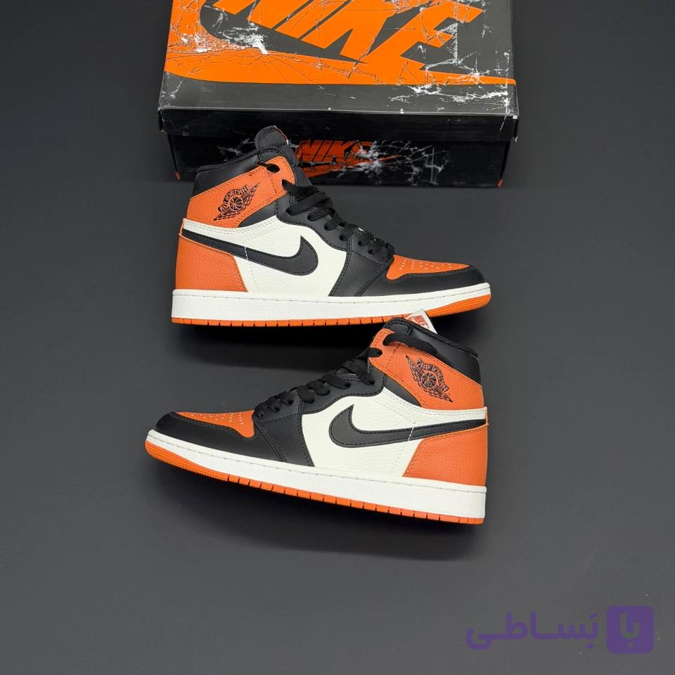 کفش نایک ایر جردن وان ساقدار رترو نارنجی Nike Air Jordan 1 Retro High Orange — تصویر 1