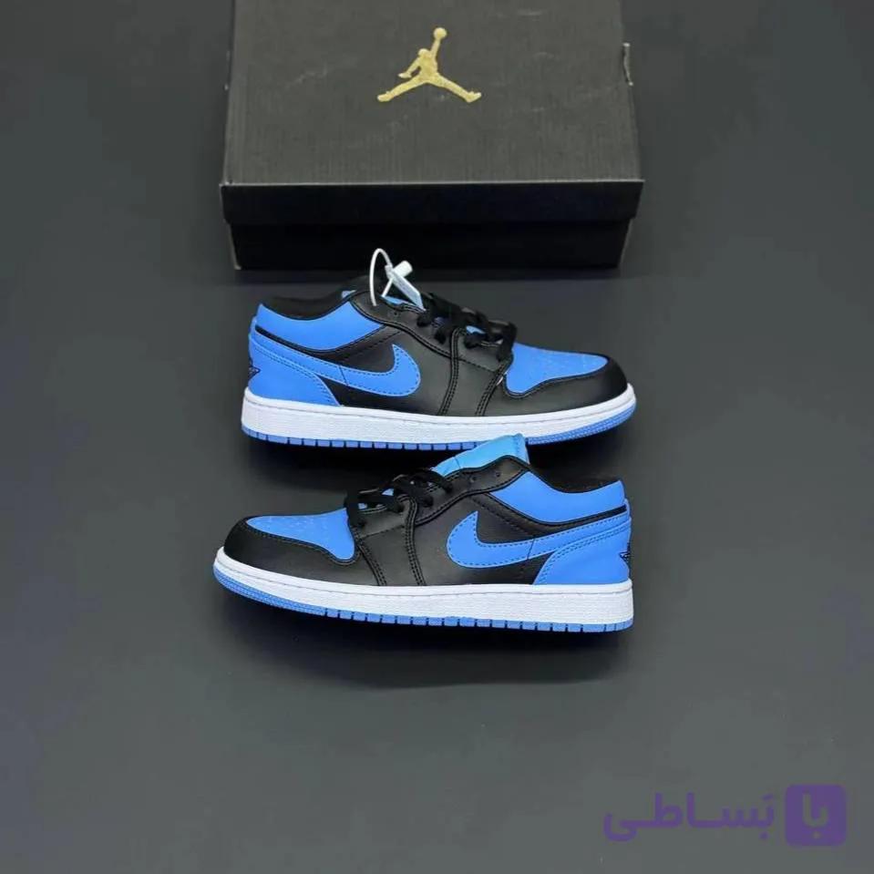 کفش نایک ایر جردن وان یونیورسیتی آبی مشکی Nike Air Jordan 1 University Blue Black — تصویر 1