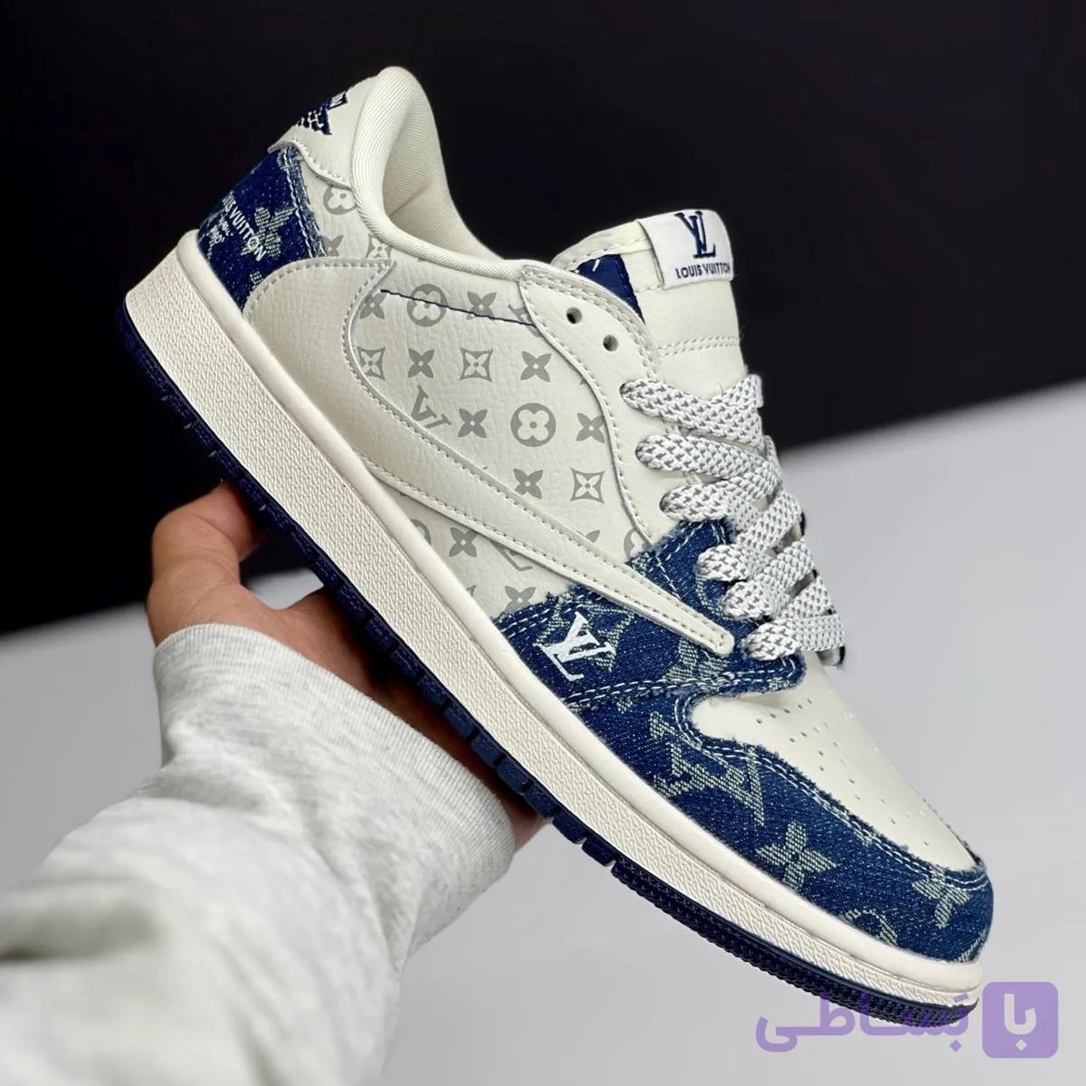 کفش نایک ایر جردن وان لو تراویس اسکات لویی ویتون Nike Air Jordan 1 Low Travis Scott Louis Vuitton — تصویر 1