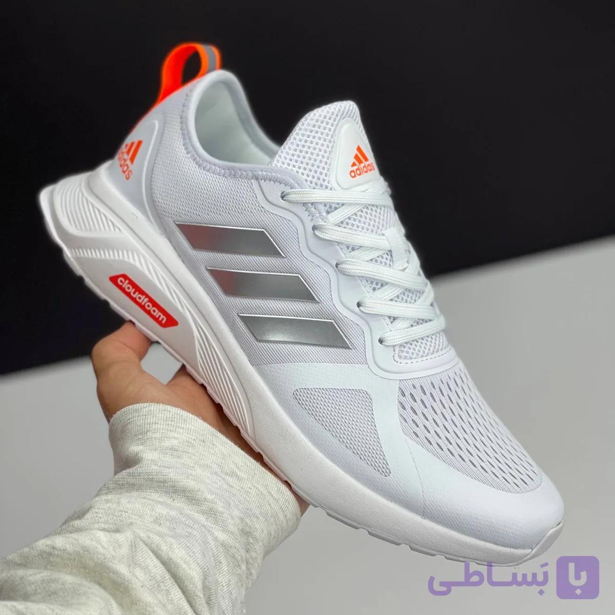 آدیداس کلودفوم سفید نارنجی Adidas Cloudfoam White Orange — تصویر 1