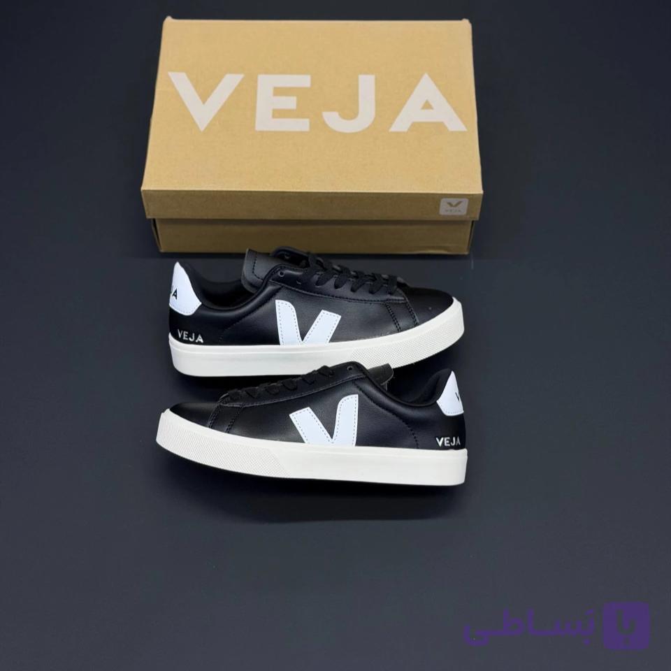کفش وجا کامپو مشکی سفید Veja Campo Black White — تصویر 1