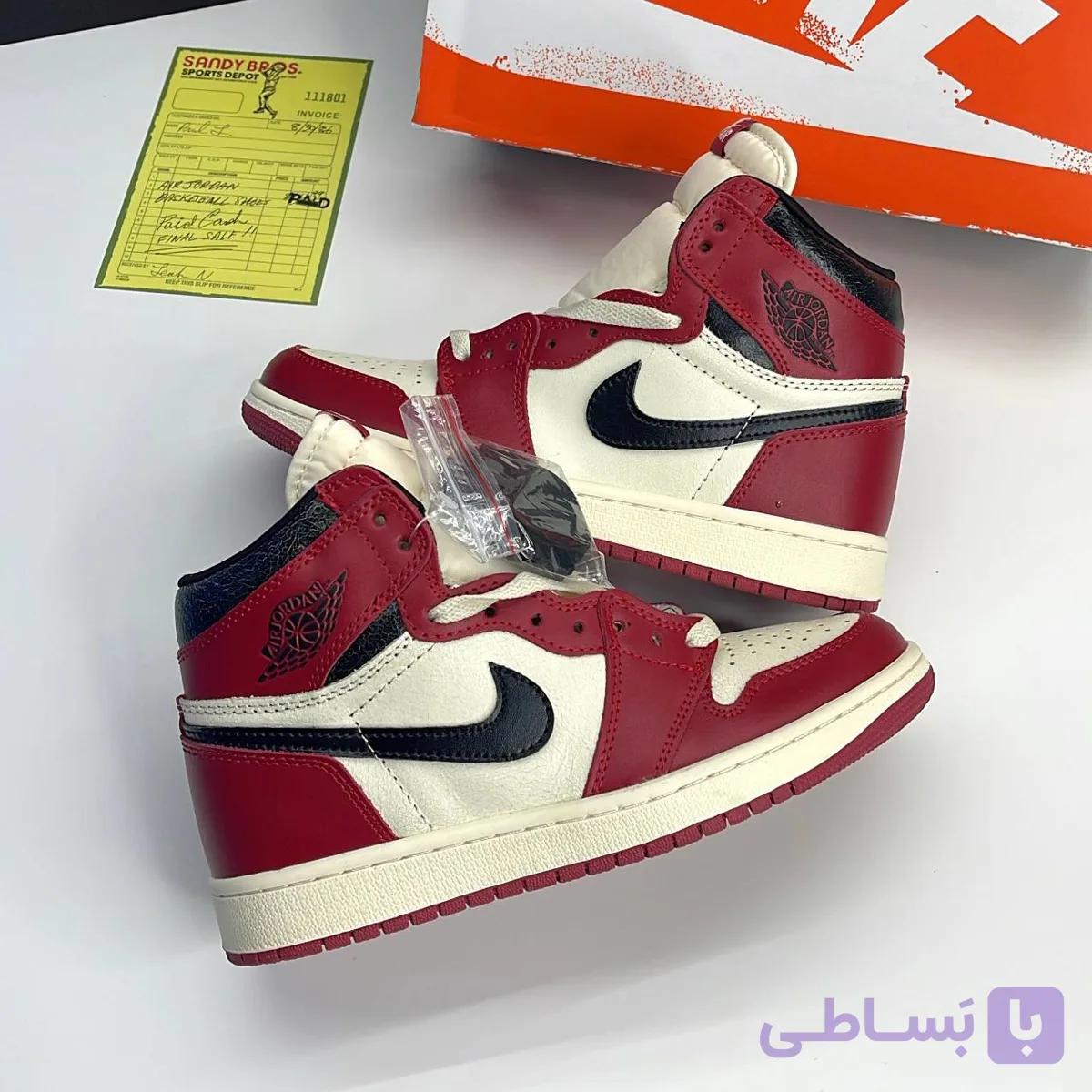 کفش نایک ایر جردن وان ساقدار شیکاگو لاست اند فاند Nike Air Jordan 1 High Chicago Lost and Found — تصویر 1