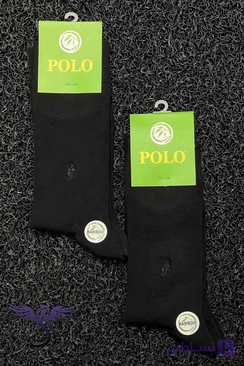 جوراب مردانه ساقدار بامبو مشکی POLO
