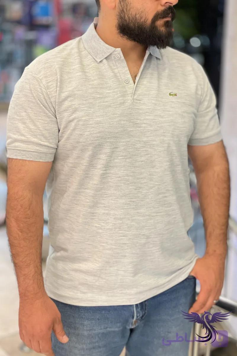 پولوشرت لاگوست مردانه جودون رنگ طوسی ملانژ