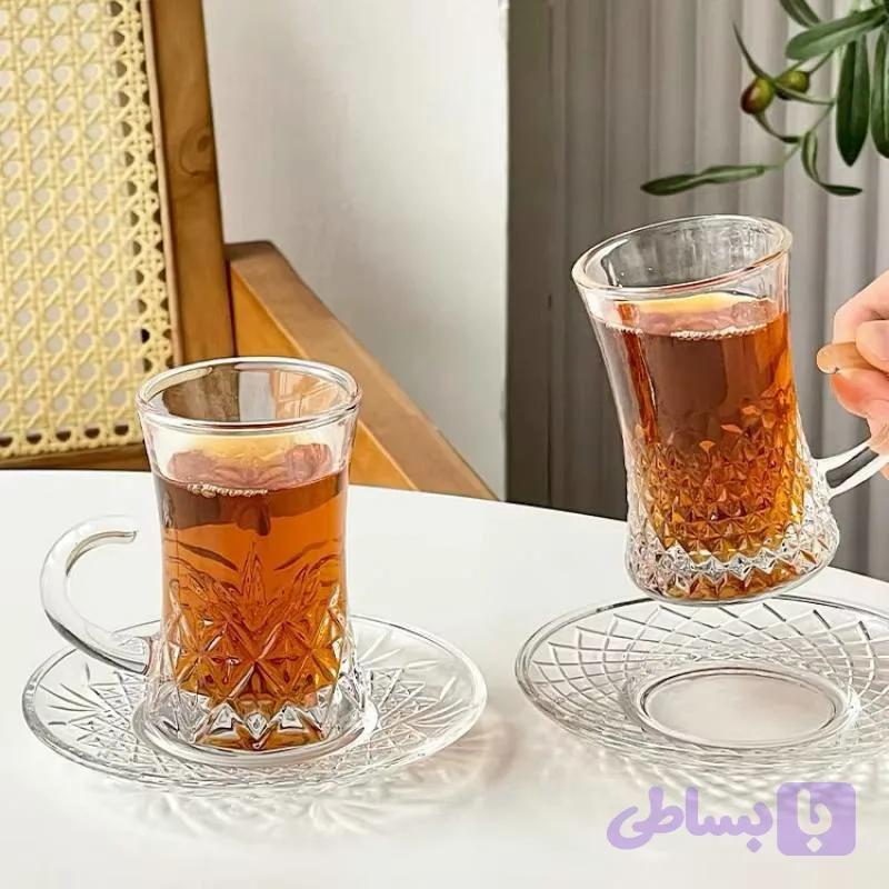 ست نعلبکی و استکان دلی ۱۲عددی
