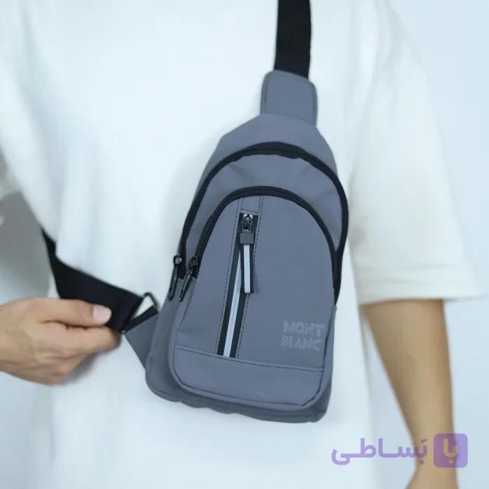 کیف بادی بگ چرم اسپرت بلک لایت طوسی — تصویر 1