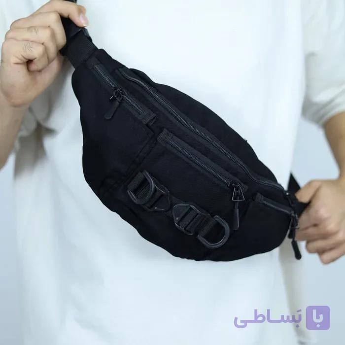 کیف بادی بگ و کیف کمری سه جیب کنفی حصیری — تصویر 1