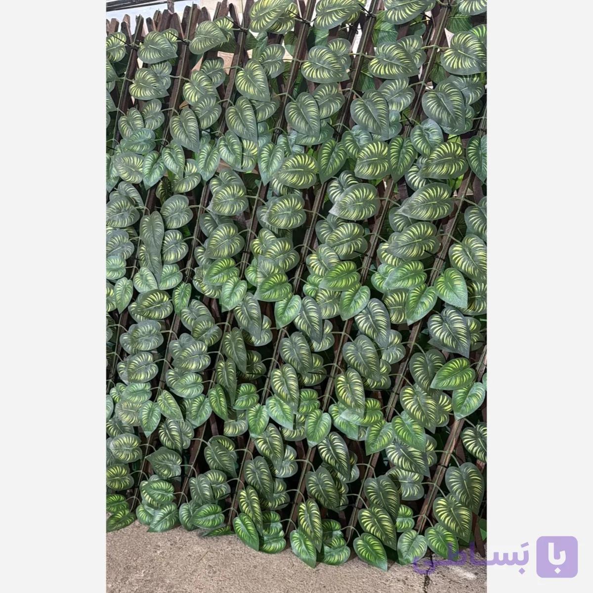 پنل حصار آکاردئونی برگ پتوس شاسی چوب ابعاد 1در2 متر (پسکرایه)