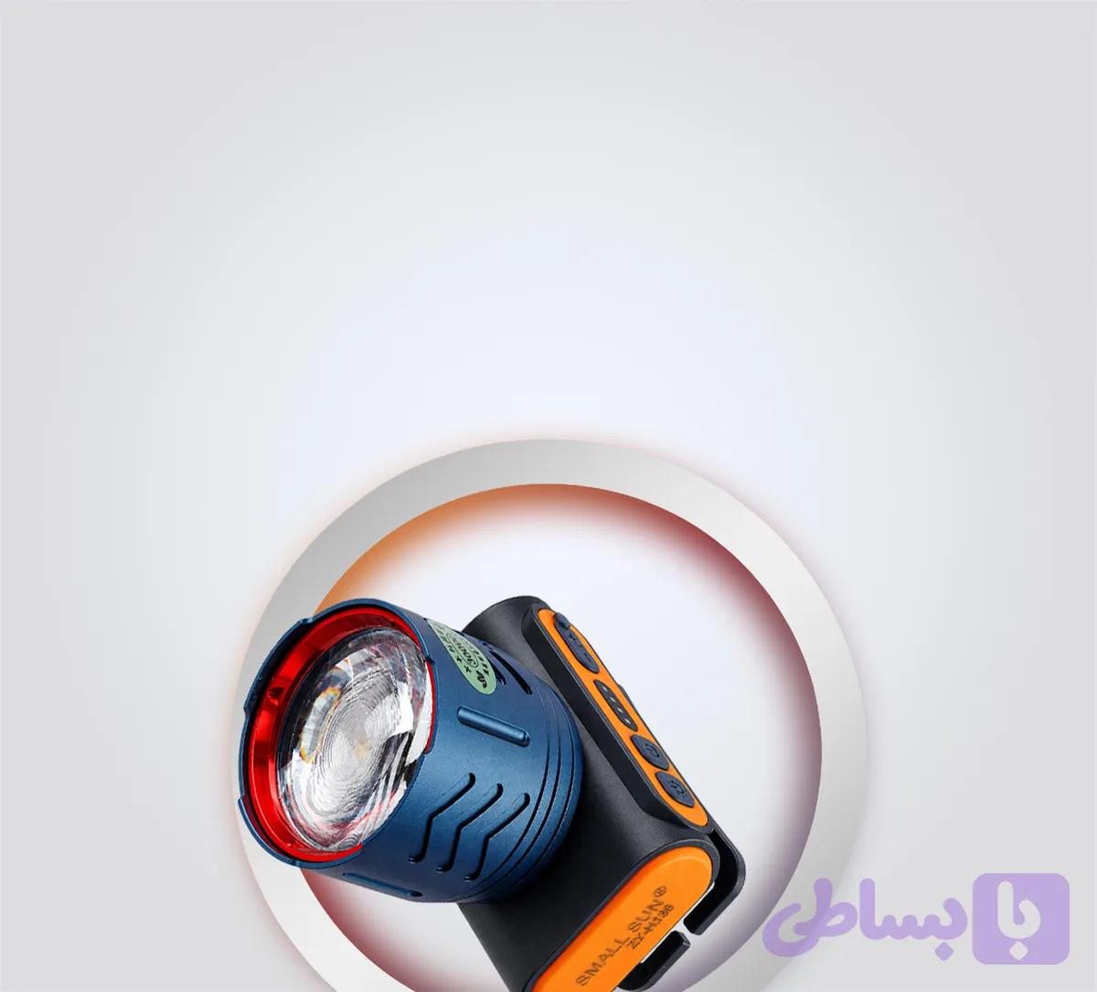 چراغ پیشانی اسمال سان مدل ZY-H136 زوم‌دار با نور مهتابی و مقاومت در برابر آب — تصویر 1
