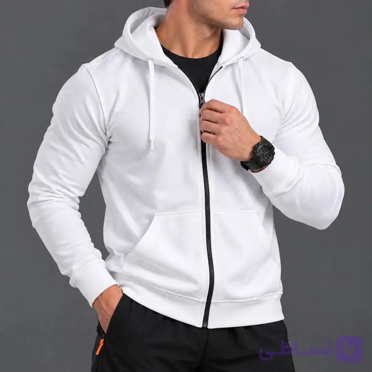 سوئیشرت مردانه دورس سه نخ داخل کرک کد 1159 — تصویر 1