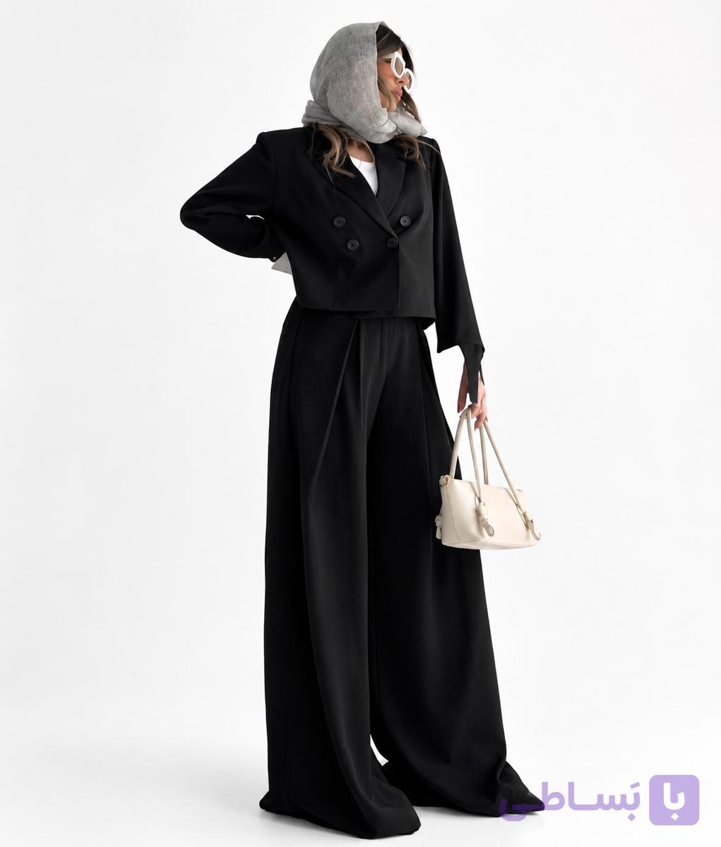 کراپ کت و شلوار فول بگ زنانه