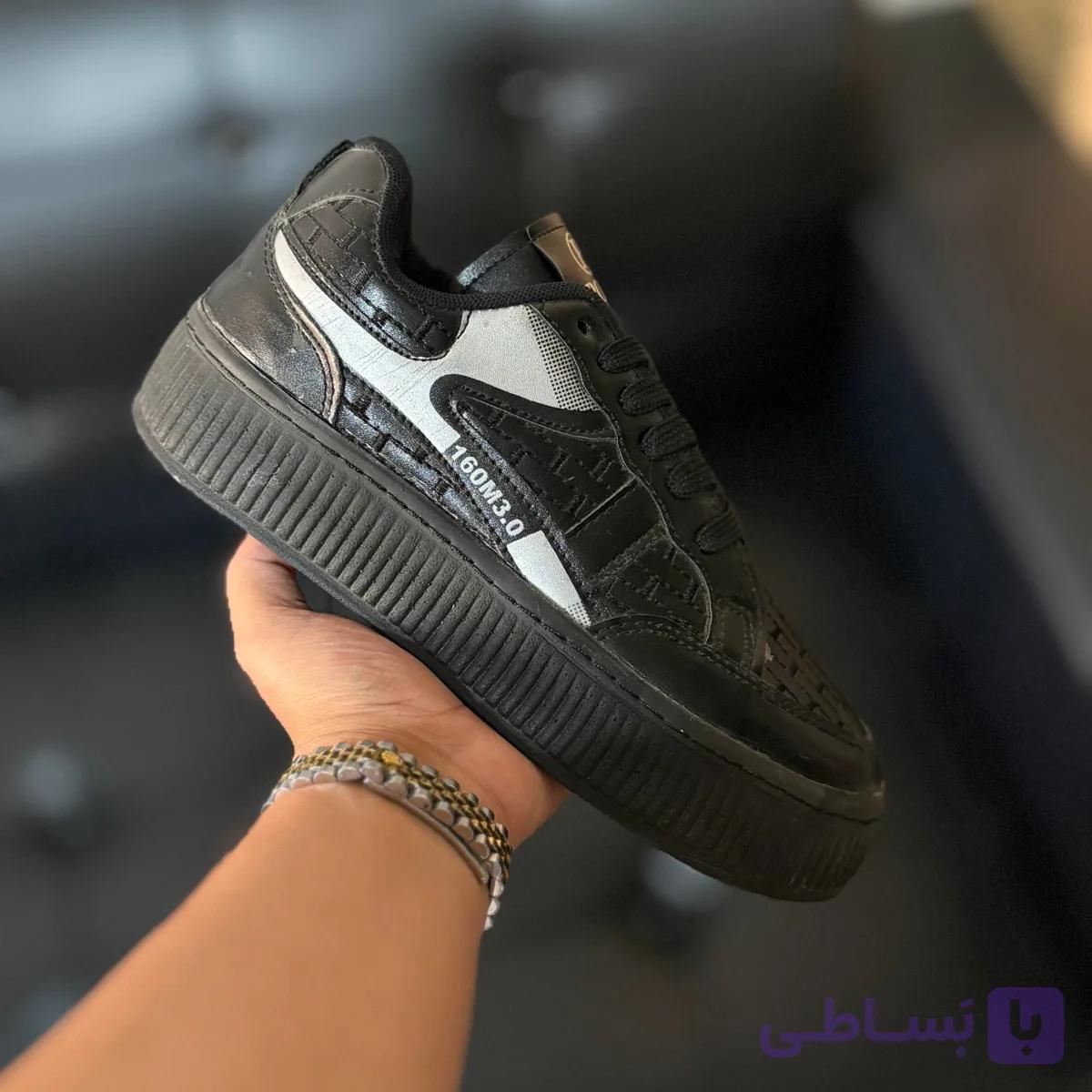 کفش کتانی زنانه فشن مشکی تمام تک سایز 38 حراجی