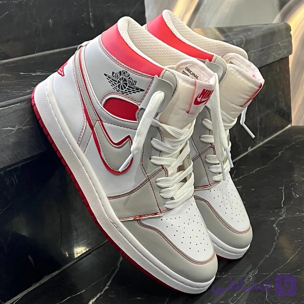 کفش کتانی مردانه جردن 1 ساقدار رد فانتوم جدید Jordan 1 High Phantom Red — تصویر 1