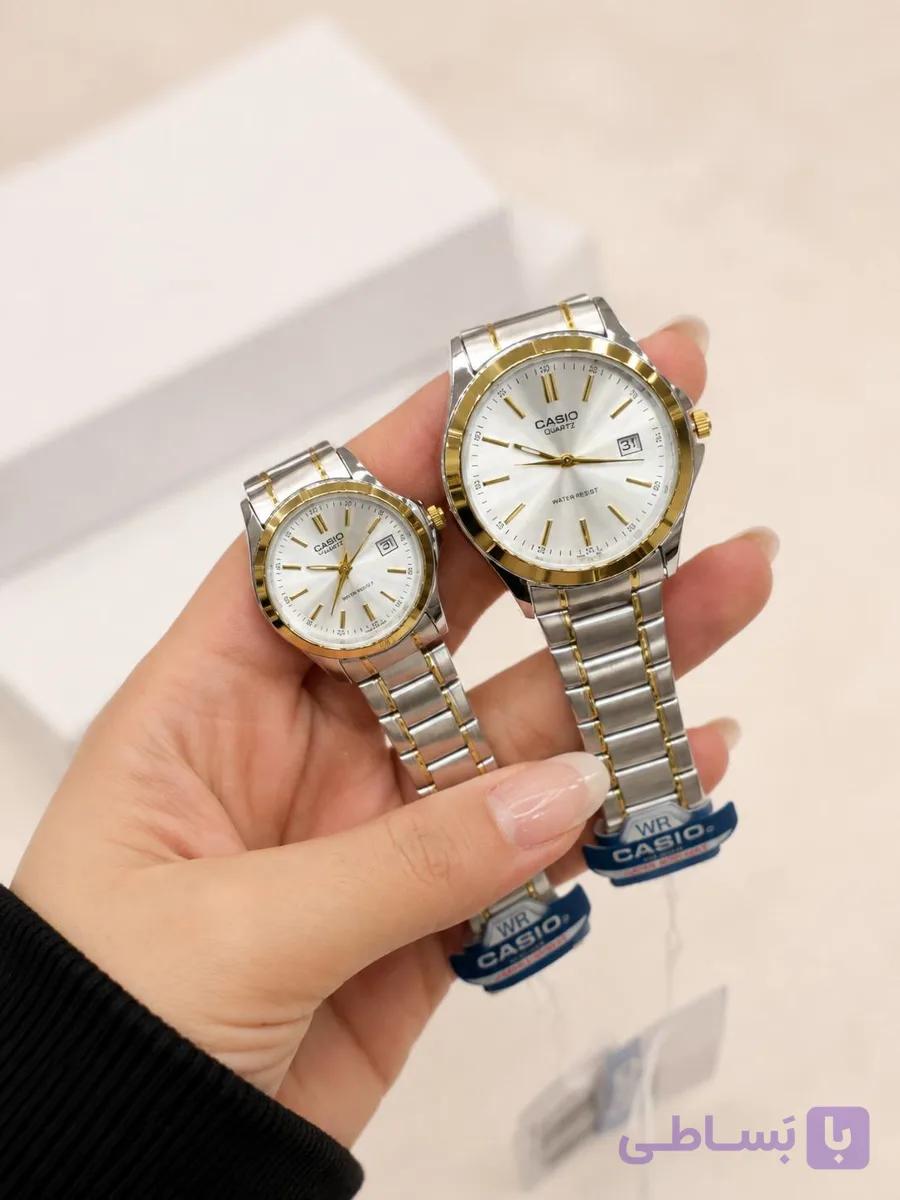 ست ساعت زنانه و مردانه کاسیو کلاسیک رنگ ثابت تقویم دار کیفیت عالی دارای رنگبندی کد 2117852 — تصویر 1