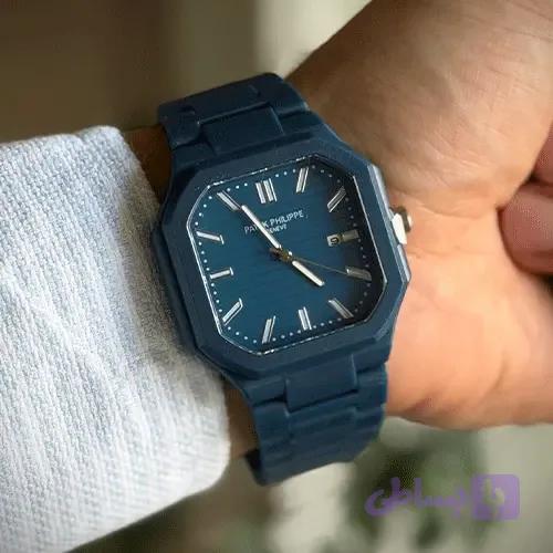 ساعت پتک فیلیپ کربنی سورمه ای | Patek philippe — تصویر 1
