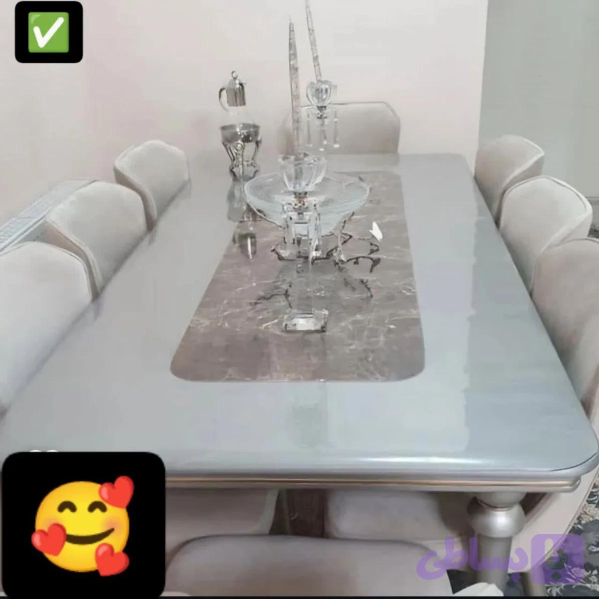 طلق رومیزی شفاف ۱ میل عرض ۱۰۰