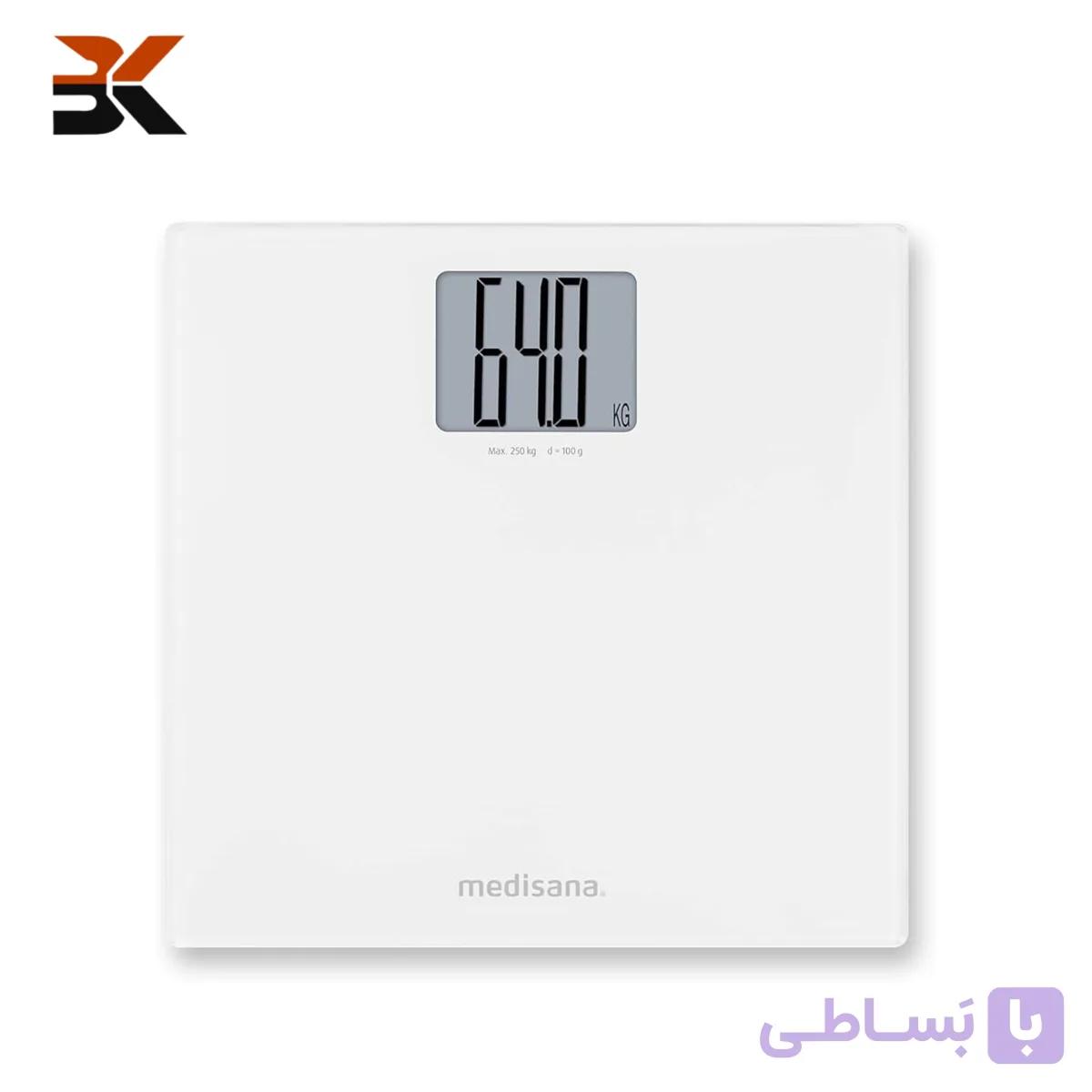 ترازوی دیجیتال حرفه‌ای مدیسانا مدل PS 470 XL تحمل وزن تا 250 کیلوگرم با شیشه سکوریت — تصویر 1