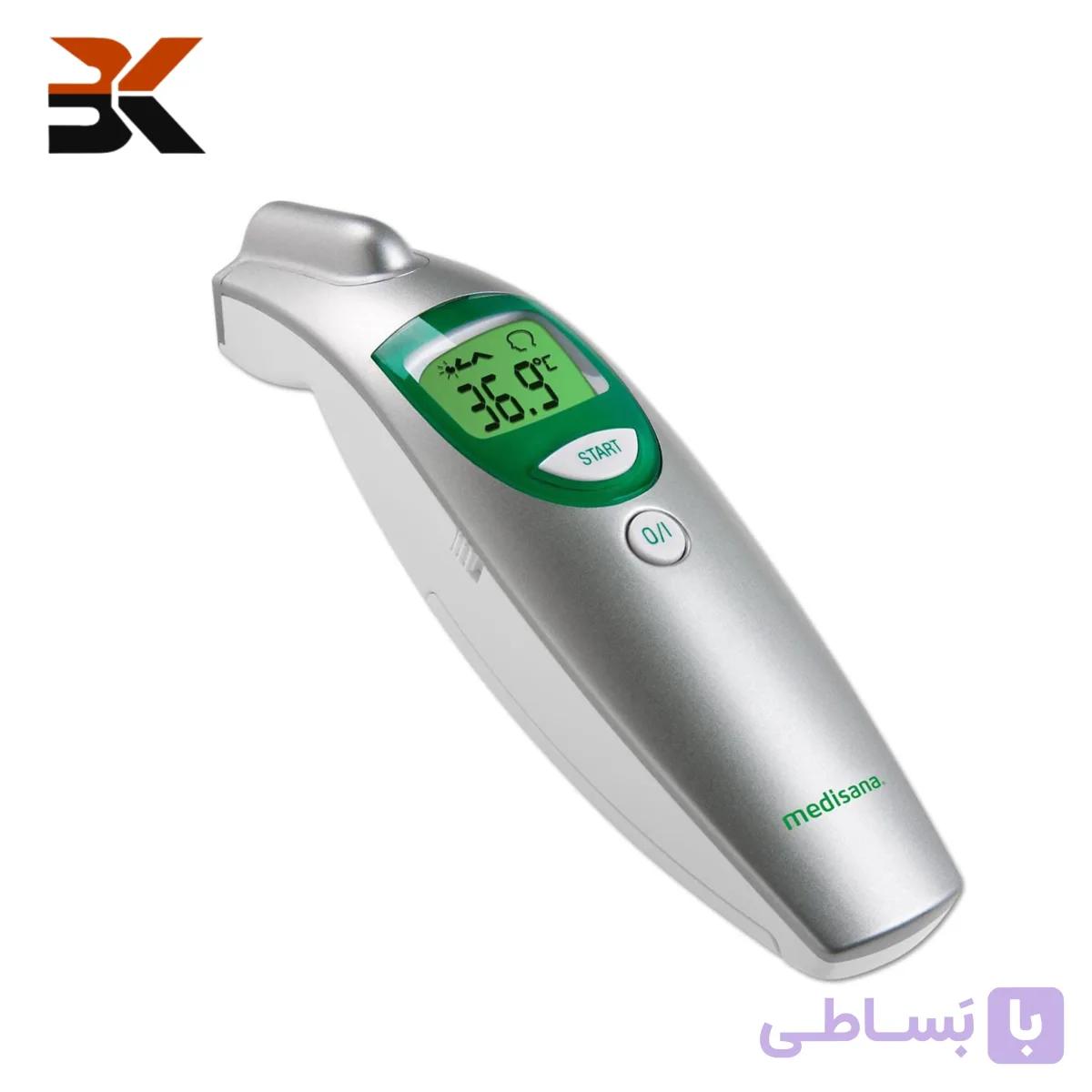 تب سنج دیجیتال پیشانی مدیسانا مدل FTN 6in1 مناسب نوزاد، کودک و بزرگسال با هشدار تب و حافظه داخلی 6 کاره — تصویر 1