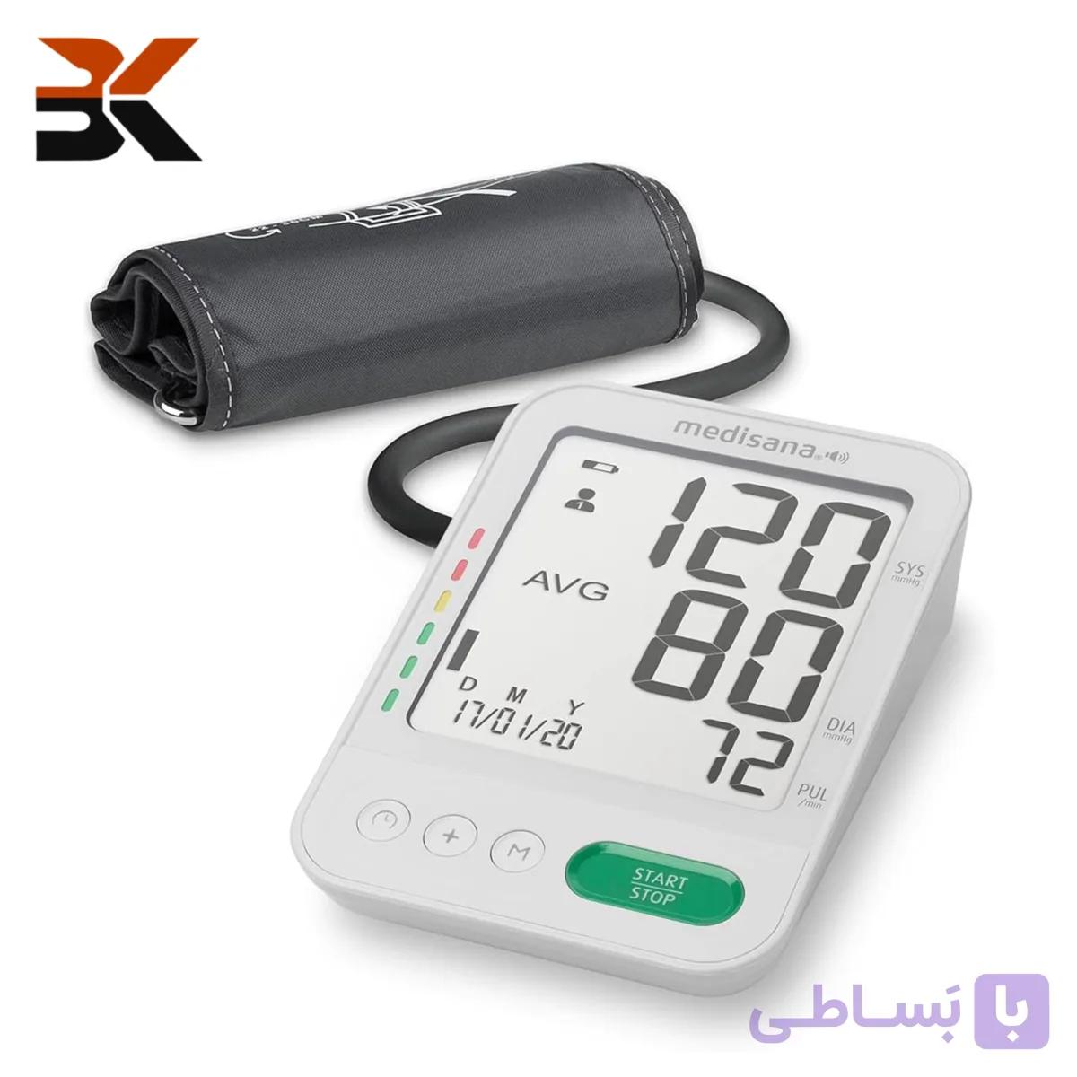 فشارسنج بازویی مدیسانا مدل BU 586 با دقت بالا، قابلیت سخنگو تشخیص ضربان نامنظم قلب و حافظه داخلی — تصویر 1