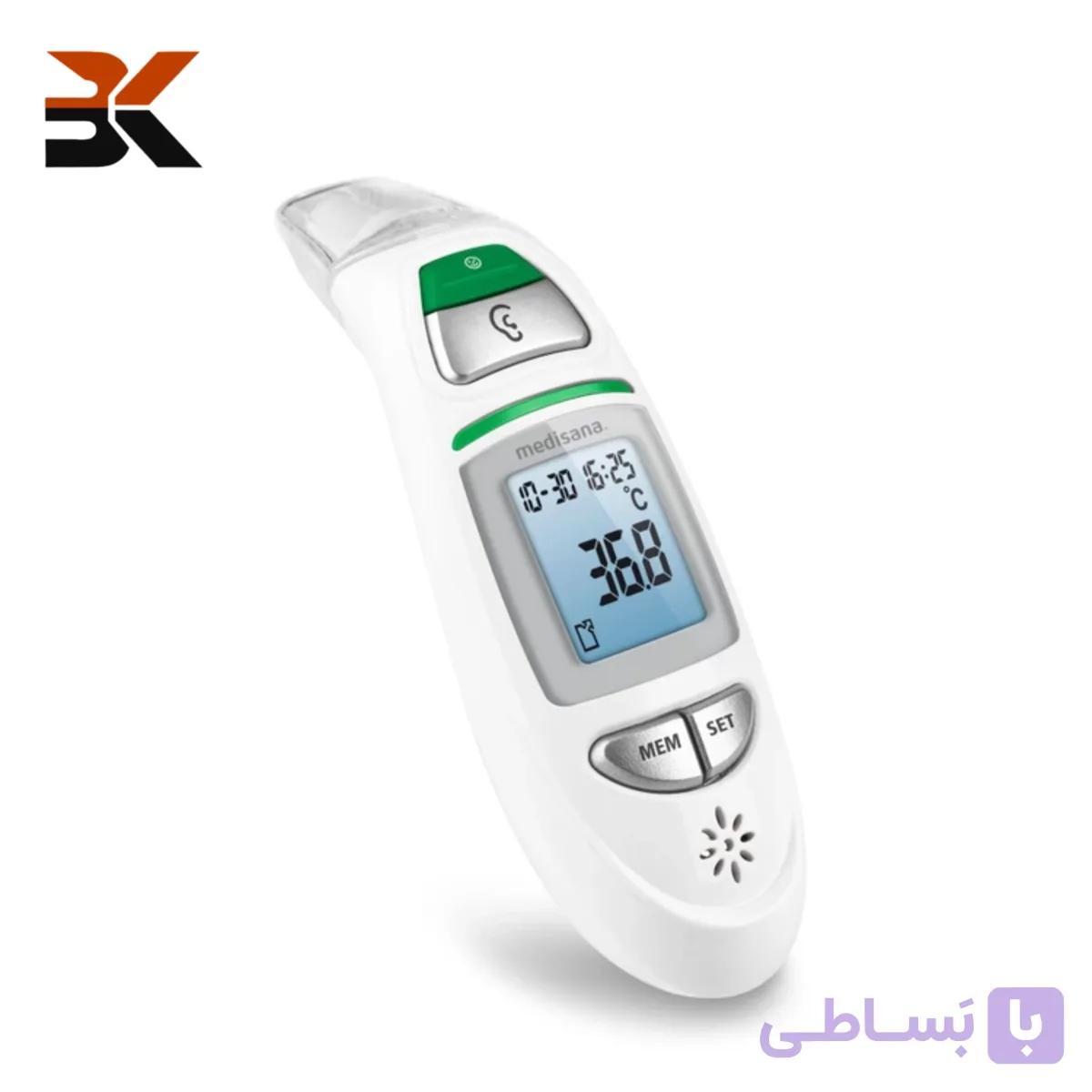 تب‌سنج دیجیتالی مدیسانا مدل TM 750 دماسنج گوش و پیشانی بدون تماس و مادون قرمز ، هشدار تب — تصویر 1