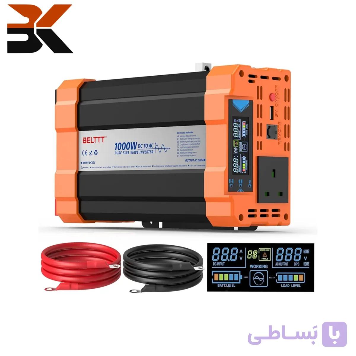 اینورتر برق 1000 وات بلت مدل BAP1000A  سینوسی خالص 12 وات  به 230 وات — تصویر 1