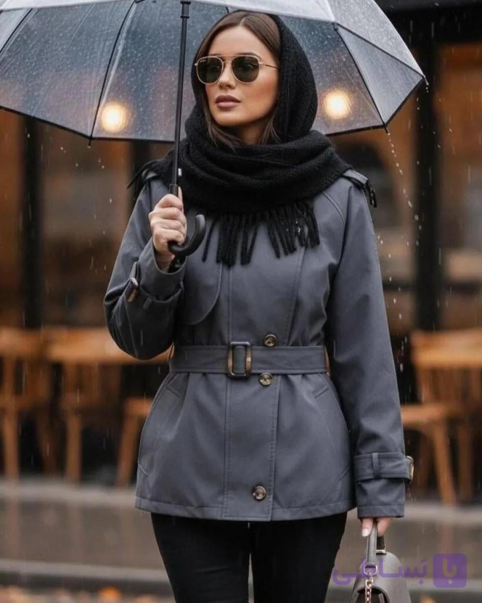 ترنچ کت زنانه کوتا ناریا کد 47 — تصویر 1