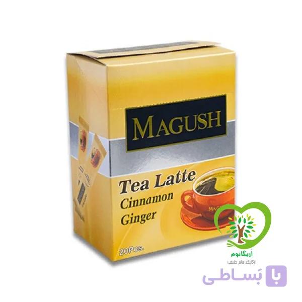 چای لاته فوری با طعم زنجبیل و دارچین ماگوش 20 عددی