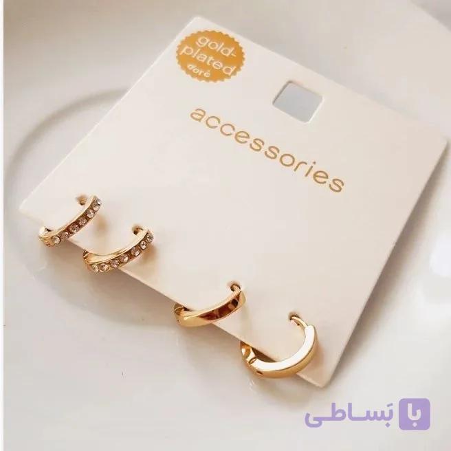 گوشواره زنانه آی ام کد Z-H99 بسته 2 عددی — تصویر 1