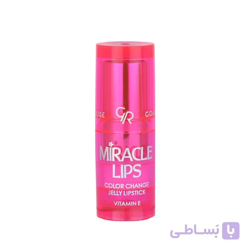 رژ لب حرارتی ژله ای گلدن رز Golden rose مدل Miracle Lips شماره101 رنگ Berry Pink — تصویر 1