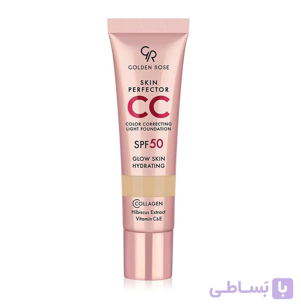 سی سی کرم گلدن رز Golden Rose مدل Skin Perfect رنگ Beige شماره 101 — تصویر 1