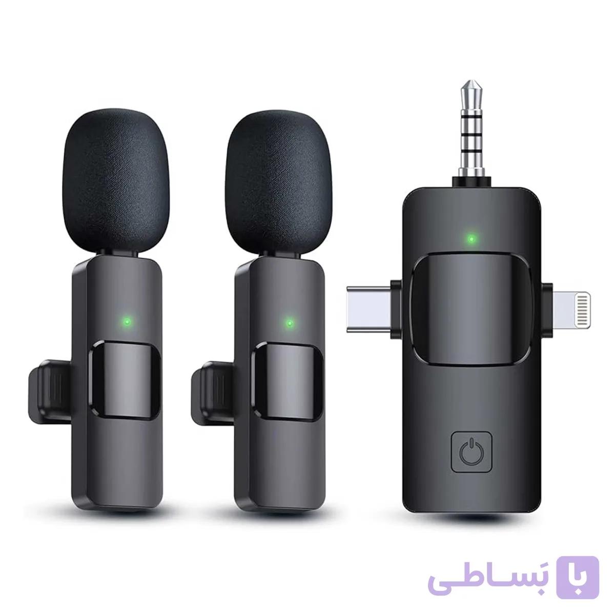 میکروفون یقه ای بی سیم K15 مدل سه کاره