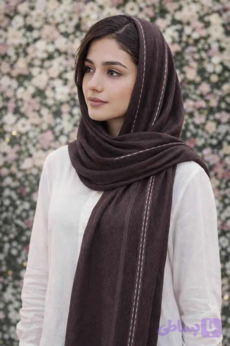 شال زنانه مدل کبریتی با طرح کوکی