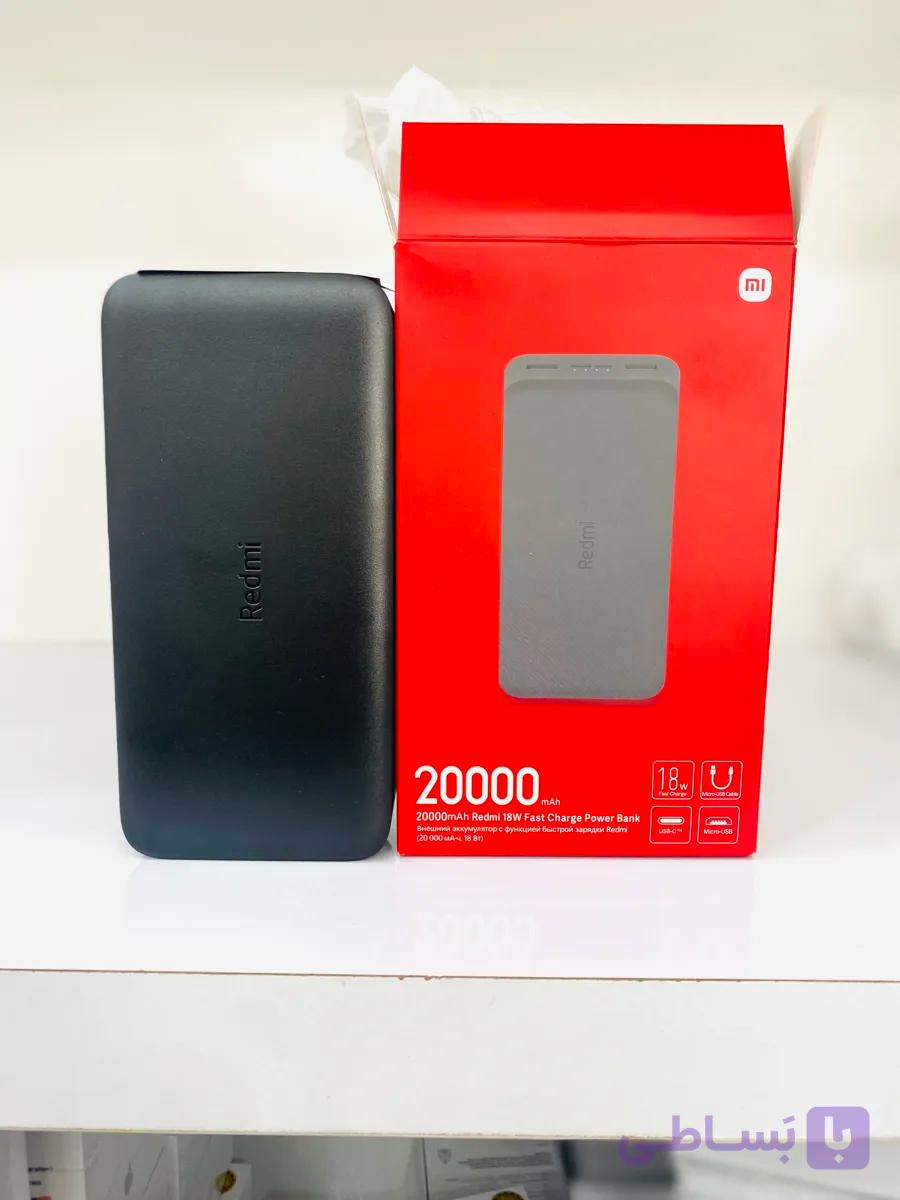پاوربانک شیائومی ردمی (Redmi) با ظرفیت 20000mAh مدل Fast Charge 18W رنگ مشکی