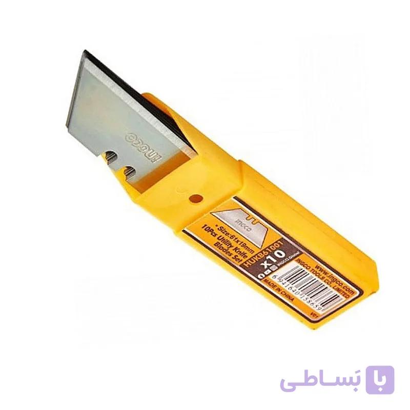 ست 10 عددی تیغ کاتر موکت بر ذوزنقه ای اینکو مدل HUKB611 — تصویر 1