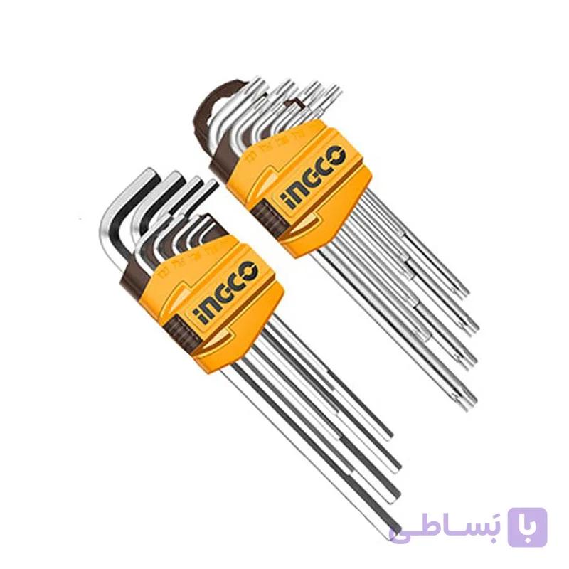 ست آچار آلن ستاره ای بلند 18 عددی اینکو مدل HHKSET0181 — تصویر 1