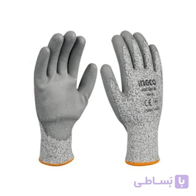 دستکش کف مواد ضد برش PU اینکو مدل HGCG02-XL — تصویر 1