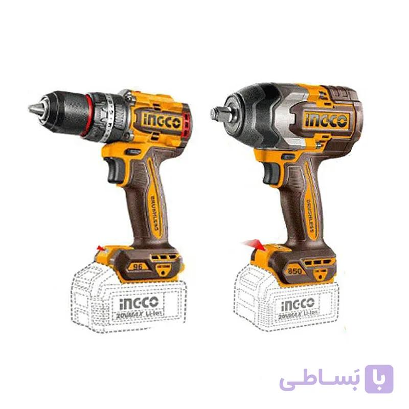کیت ترکیبی شارژی 2 عددی اینکو مدل COSLI250586 — تصویر 1