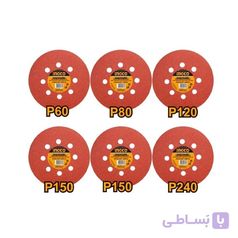 سنباده 6 عددی اینکو مدل AKRS225061 — تصویر 1