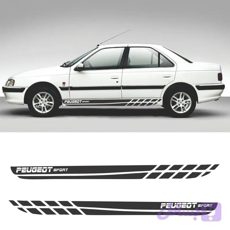 برچسب بدنه خودرو طرح PEUGEOT SPORT کد P01 بسته ۲ عددی کیفیت درجه یک