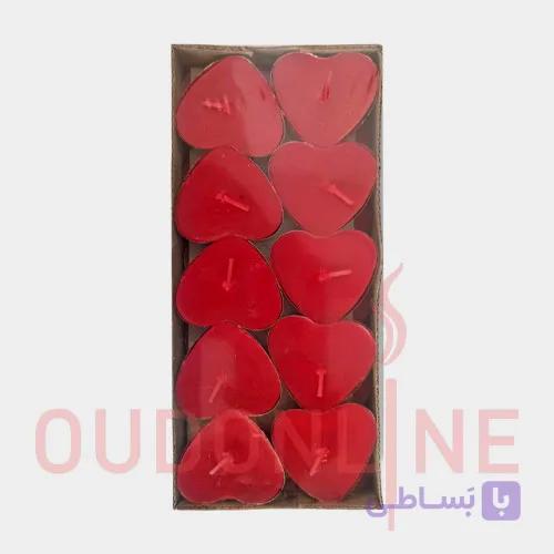 شمع وارمر20 عددی قرمز طرح قلب