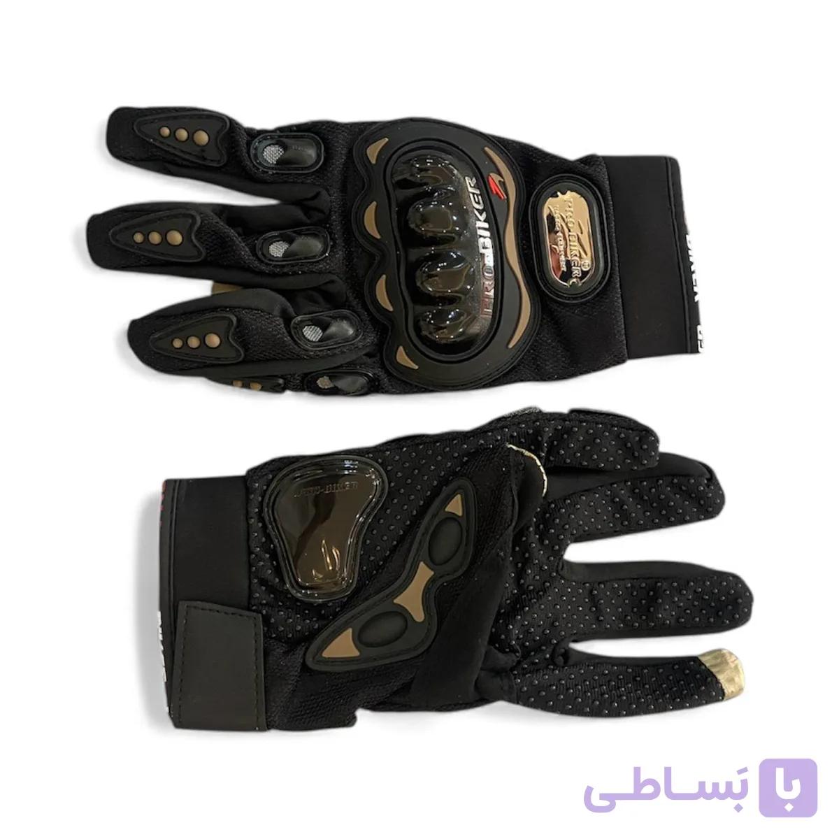 دستکش پرو بازیگر اثر انگشت دار (مشکی،قرمز،ابی)لارج ایکس لارج ۲ایکس