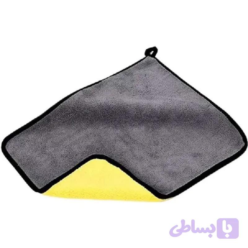 دستمال نظافت خودرو میکروفایبر دو رو بسته ۱ عددی وارداتی با کیفیت کد L473 — تصویر 1
