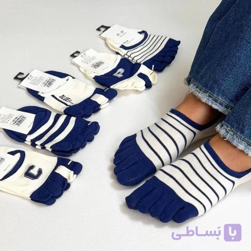 جوراب انگشتی کالجی زنانه فری سایز مناسب سایز 36 تا 40  موجودی فقط مشکی ساده