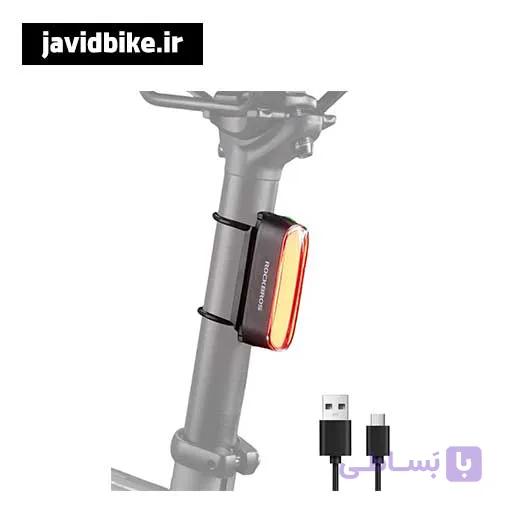 چراغ عقب دوچرخه شارژی ROCKBROS مدل آهنربایی هوشمند مجهز به سنسور ترمز و استاندارد IPX6 — تصویر 1