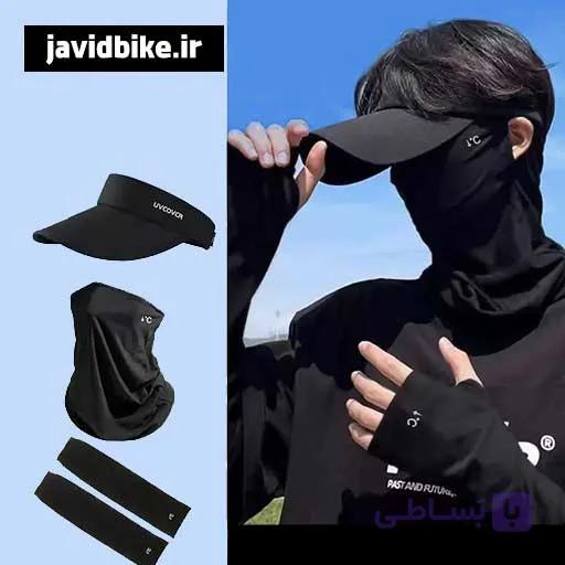 ست 3 تکه ضد آفتاب و ضد UV مدل UPF50+ | شامل نقاب، اسکارف و ساق دست خنک‌کننده — تصویر 1